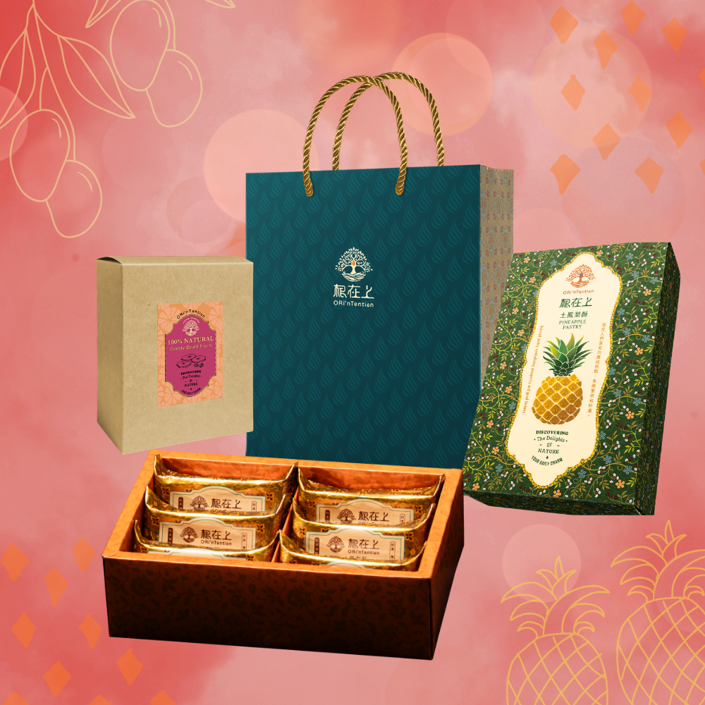 土鳳梨酥6入禮盒＋天然果乾6入